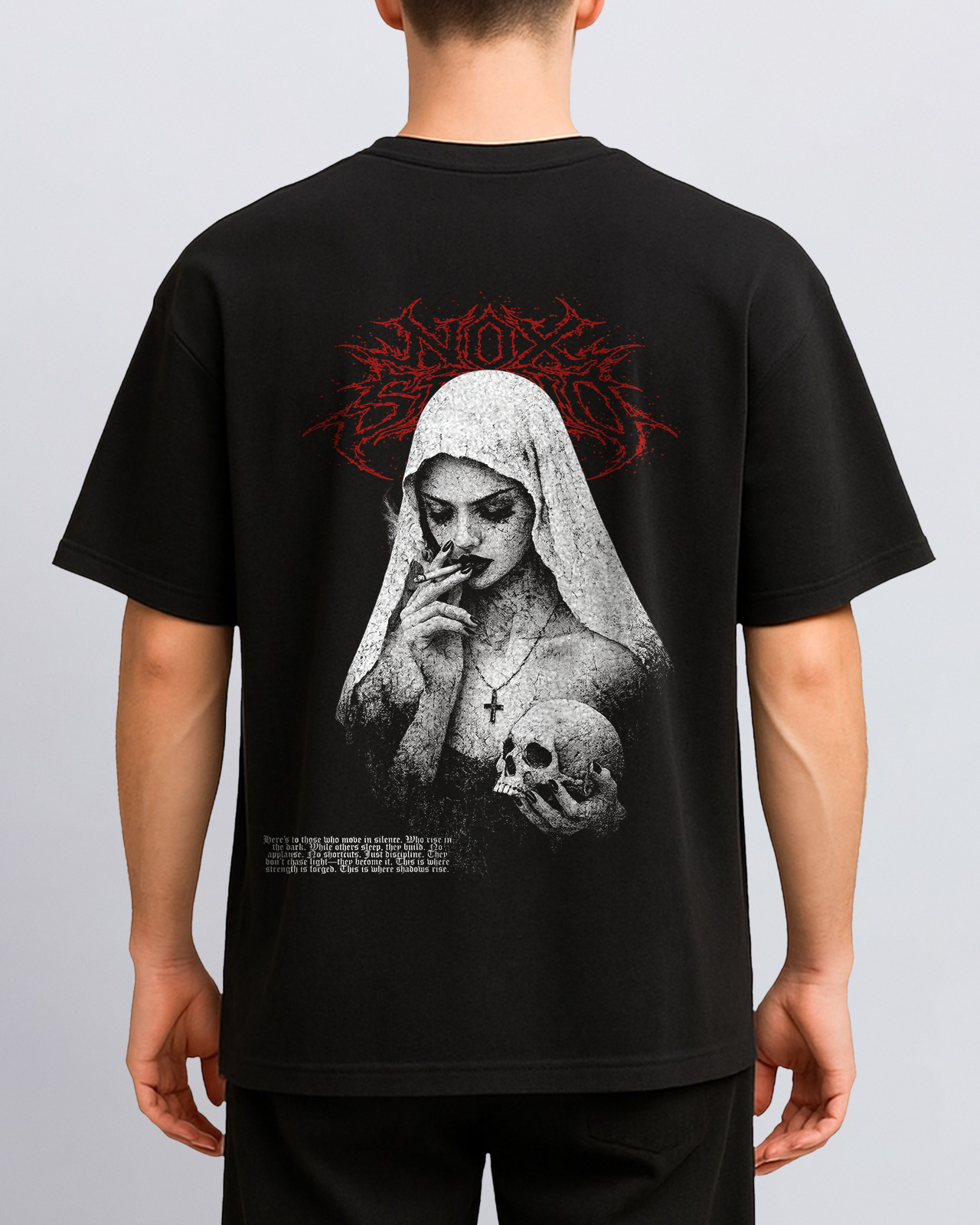 Smoking Nun Statue T-Shirt